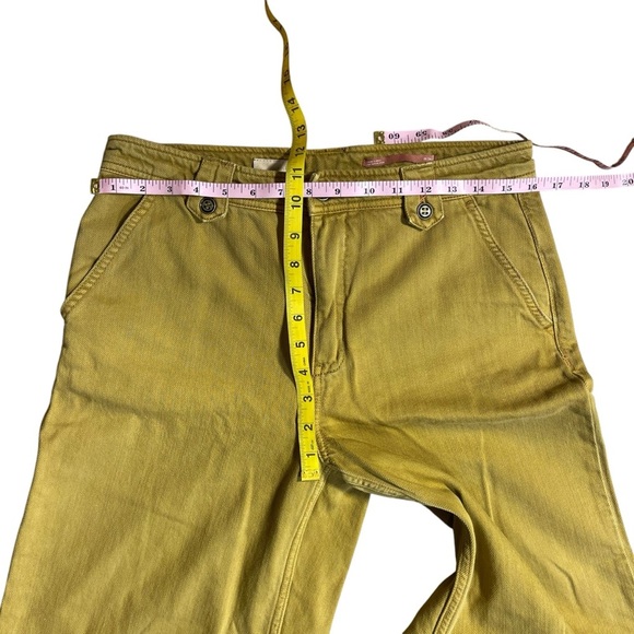 Pilcro By Anthropologie Yellow Low-Rise Column Flared Pants Women’s Size 29 Tall - Picture 9 of 9